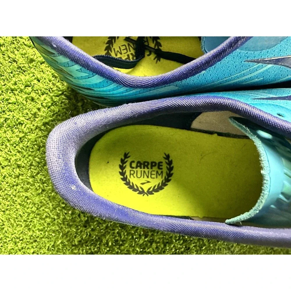 Brooks Mach 18 Men's Track Field Running Racing‎ Shoes Sz 10.5 Blue Yellow